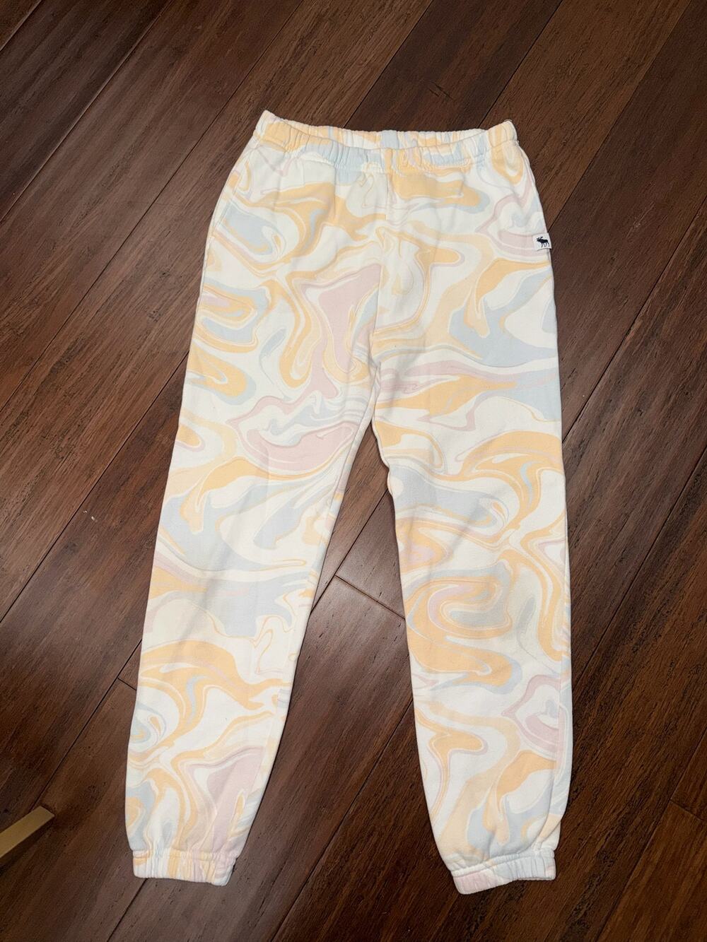 are Abercrombie & Fitch pastel marble sweatpants Kids 11/12